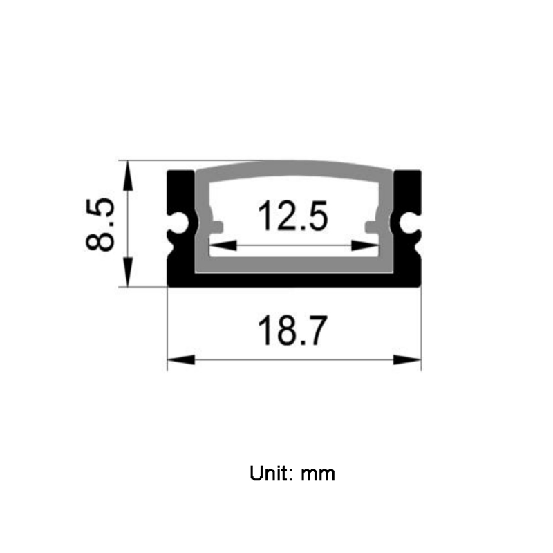 Waterproof LED Aluminum Channel For 12mm LED Light Strips Waterproof LED Aluminum Channel For 12mm LED Light Strips